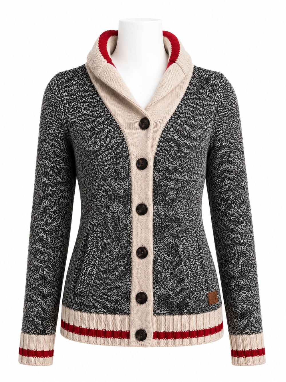 Size XS‎ Roots Cabin Women’s Wool Blend Shawl Collar Cardigan Sweater Canada